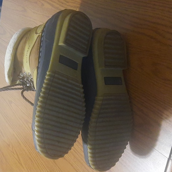 Tommy Hilfiger Boots Rusteen dark natural faux shearling lined size 10 - Picture 7 of 9